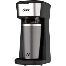 Cafeteira Oster 2Day Inox 2 em 1 com Copo Térmico, 110V, Preto/Inox, 600W, OCAF200