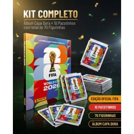 Kit 70 Figurinhas + Álbum Copa Do Mundo Fifa 2026 Panini