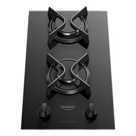 Cooktop A Gás Dako Supreme 2 Bocas Mesa Vidro Temperado Preto - [PIX]