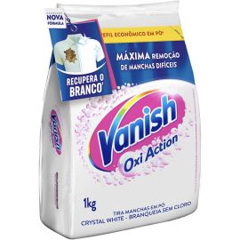 Tira Manchas Vanish em Pó Crystal White Oxi Action para roupas brancas Refil Econômico 1kg