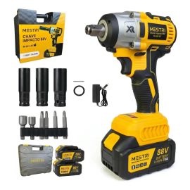 Chave De Impacto A Bateria Profissional Recarregável 88v 4ah 2 Baterias