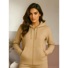 Blusa Moletom Feminino Casaco com Capuz Jaqueta Aberta - [PIX]