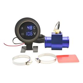 Voltímetro Marcador Temperatura Automotivo + Adaptador 34mm