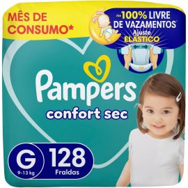 Fralda Pampers Confort Sec Tamanho G 128 Unidades - [RECORRÊNCIA]
