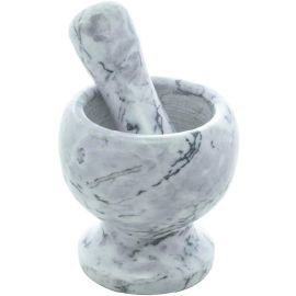 Pilão de Mármore com Socador Cinza 11cm x 11cm - Wolff
