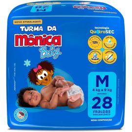 Fralda Turma da Mônica Baby Jumbo M 28 Unidades - [RECORRÊNCIA]