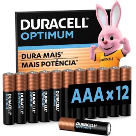 Duracell Pilhas Optimum AAA Palito Pack 12 Unidades