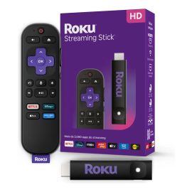 Roku Streaming Stick 2025 para Tv Hd/fhd Controle por Voz Preto de Voz 3a geração