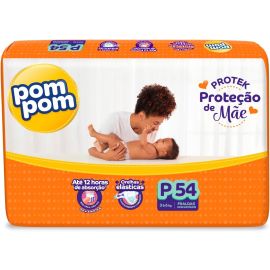 Fralda Pom Pom Protek Proteção de Mãe P 54 Un - [RECORRÊNCIA]