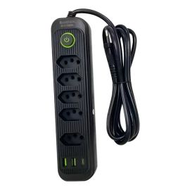 Extensão 5 Tomadas e 2 Usb 1 Pd Led Bivolt Power 110v/220v