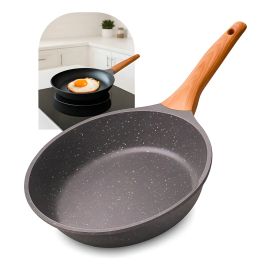 Panela Frigideira Antiaderente Cerâmica Dinda Home Indução Gás Elétrico Linha Premium Cinza