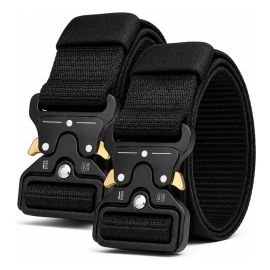 Kit 2 Cintos Táticos Masculinos Preto Fivela Reforçada Nylon Ajustável Engate Rápido Mardi 125