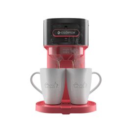 Cafeteira Cadence Single Up 2 Cafés Preta e Vermelha CAF230 - [PIX]