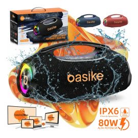 Caixa de Som Boombox 80W 10hrs Bluetooth 5.3 Sem fio IPX6