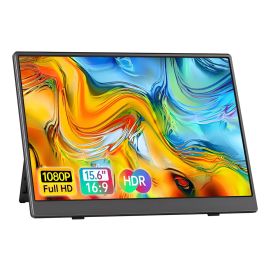 Monitor Portátil 15.6'' Tela Externa Hdr Ips 1080p Ultrafino Preto 127/220v
