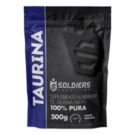 L- Taurina 500g Suplemento Alta Perfomance 100% Pura Importada - Soldiers Nutrition - [PIX]