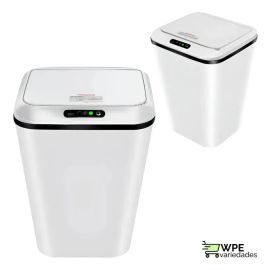 Lixeira Automática Sensor Inteligente Recarregável Usb Para Escritório E Casa Branco