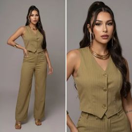 Conjunto Alfaiataria Social Risca de Giz Feminino (16 cores) - [PIX]