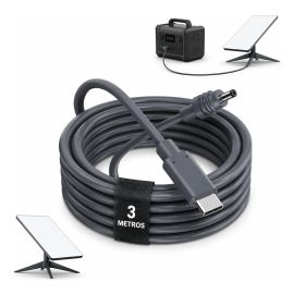 Cabo Usb-c 3m Prova Dágua 100w Para Starlink Mini Tipo C Cinza-escuro