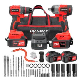 Kit Furadeira E Parafusadeira Chave De Impacto Brushless