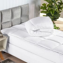 Pillow Top Protetor Colchão Cama Casal 400 Fios Toque Macio - [PIX]