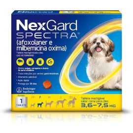 NexGard Antipulgas e Vermífugo para Cães de 3,6 a 7,5kg 1 tabletes