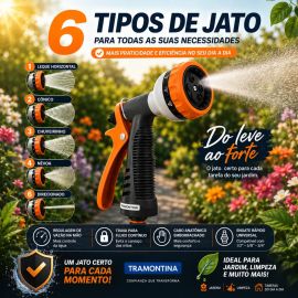 Esguicho Mangueira Hidropistola 6 Tipos De Jato Tramontina