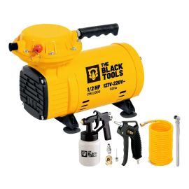 Compressor De Ar Direto Elétrico Pintura 1/2 Hp Bivolt Amarelo 127/220v 60hz