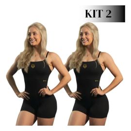 Kit 2 Macaquinhos Fitness Virgínia Zero Transparência Luxo