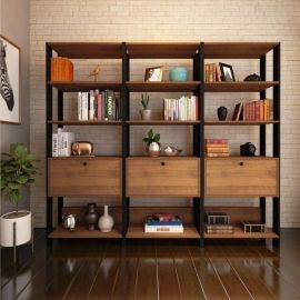 Conjunto 3 Estantes para Livros Industrial 1 Porta Mdp Db