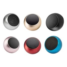 Caixinha Som Bluetooth Tws Metal Redonda Mini Speaker 3w