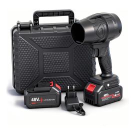 Soprador 48v Turbo Portátil Com 2 Baterias Potente Preto
