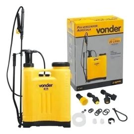 Bomba Costal Pulverização Veneno Agricola Manual 20 Litros Amarelo
