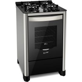 Fogão de Chão Fischer Grand Cheff Silver Bivolt com 4 Bocas e 74L - [PIX]