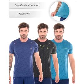 Kit 3 Camisetas Masculinas Dry Fit - [PIX]
