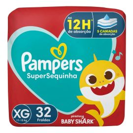 Fralda Pampers Supersequinha XG 32 Unidades