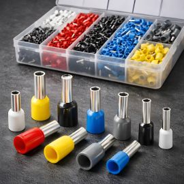 Kit Terminais Ilhós Tubular Conector Eletrico Isolados 1200 Misto