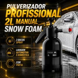 Pulverizador Profissional 2l Snow Foam Potente Com 3 Bicos Spray Transparente