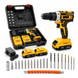 Parafusadeira Furadeira 36v S/ Fio Profissional + 2 Baterias - [PIX]