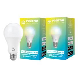 Kit 2 Lâmpadas Smart Wi-fi Positivo Casa Inteligente 9w - [PIX]
