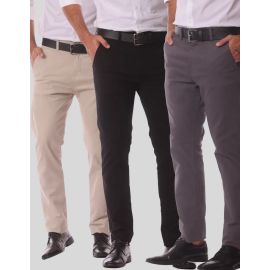 Kit 3 Calça Masculina Sarja Slim Alfaitaria Esporte Fino - [PIX]
