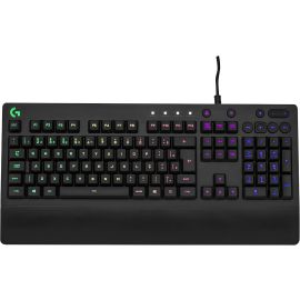 Teclado Gamer Logitech G213 com Layout ABNT2, RGB LIGHTSYNC, Controles de Mídia Dedicados, Design Durável e Resistente à Respingos