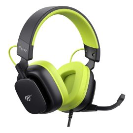 Fone de ouvido para jogadores Havit H2048u Sound 7.1 40 mm, preto com verde