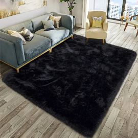 Tapete Felpudo Para Sala e Quarto de Poliéster 2m x 1.5m Antiderrapante