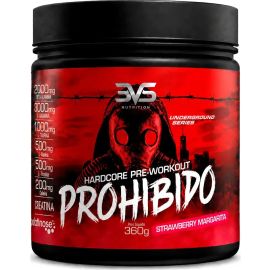 PROHIBIDO PRÉ TREINO 360g - Sabor: Strawberry Margarita (Morango)