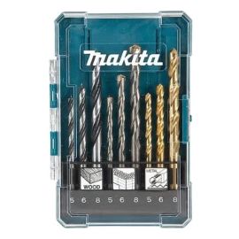 Jogo De Brocas 9 Pçs Makita Madeira Concreto Metal D-71962