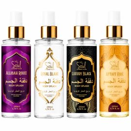 Body Splash Arabe C/4un 200ml Perfume Feminino de Luxo Alta Concentração