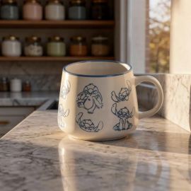 Caneca Moma Stitch Ceramica 500 Ml Xicara Café Sopa Geek