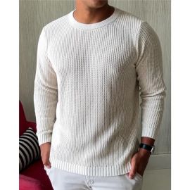 Suéter Masculino Lã Tricot Blusa de Frio Social Manga Longa
