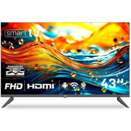 Smart TV HQ 43" Full HD tela sem bordas Android 12 design Slim HQS43NKHM